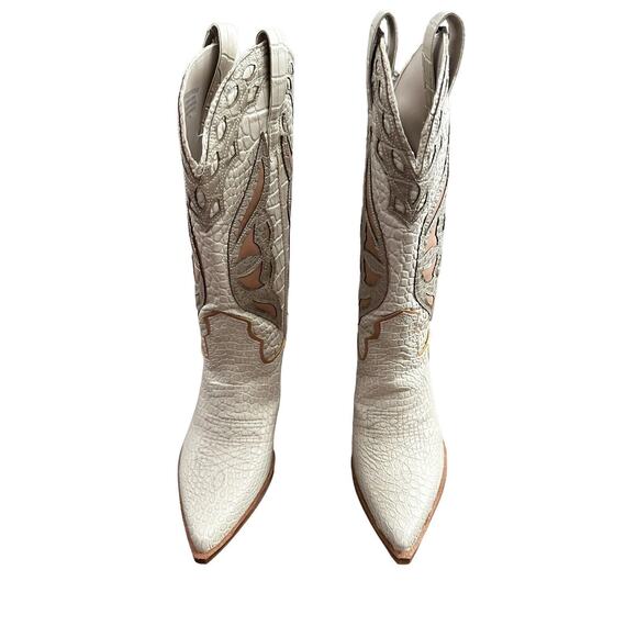 STEVE MADDEN Cowboy Boot Wynter Boot in Bone Multi, Off White - Picture 6 of 16